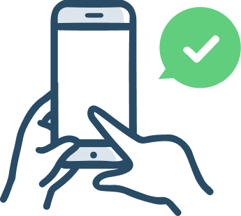 スマホを触る手元